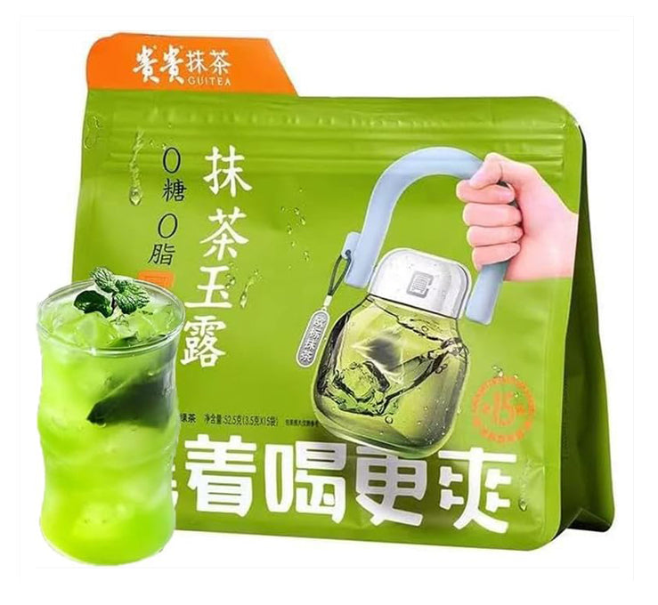 Organic Matcha Green Tea Cold/Hot Tea Drink 3.5g*15bag, Single Serve Stick Packs, Low Caffeine Perfect for Home, Office, or On-the-Go